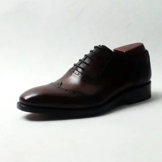 Cie Handmade Oxfords Shoe - Square Toe Wingtips Patina Brown Handmade 100% Genuine Calf Leather CE05