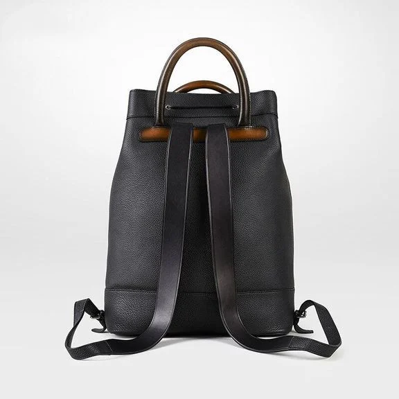 Handmade Patina 100% Calfskin Backpack Leather Genuine Laptop Vintage Style Large-capacity Travel Bag - Image 11