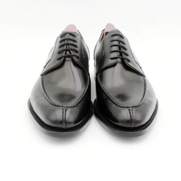 Round Toe Hand Stitching Solid Black Derby Business Goodyear Men's Dress Shoe Genuine Full Grain Calf Leather Work Shoe - Image 4
