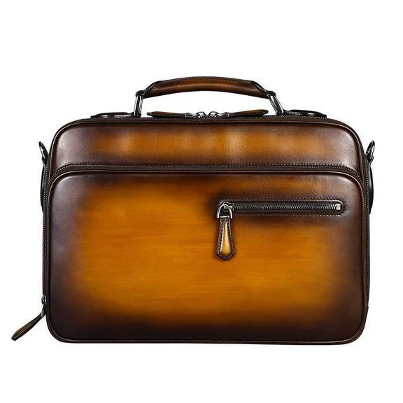 Saigon-Leather Handcrafted Patina Men's Clutch Product Description B527 - Image 7