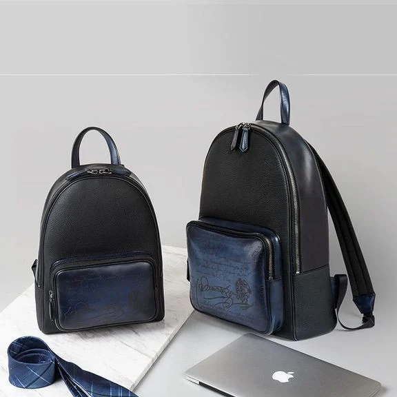 Handmade Genuine Cow Leather Men’s Backpack - Solid Business Bag for 15-Inch Laptops and iPads - Image 4