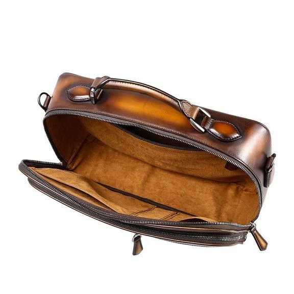 Saigon-Leather Handcrafted Patina Men's Clutch Product Description B527 - Image 6