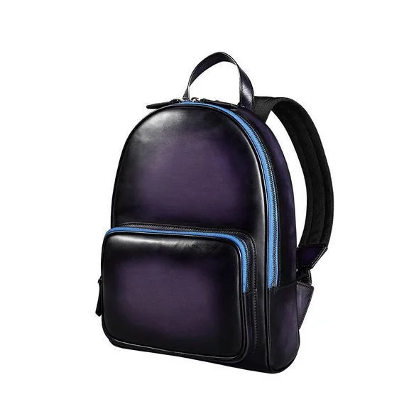Handmade Patina Waterproof Designer mochila Backpack Male Genuine Leather Bag pack Vintage Style Casual Back Bag Back packs - Image 2
