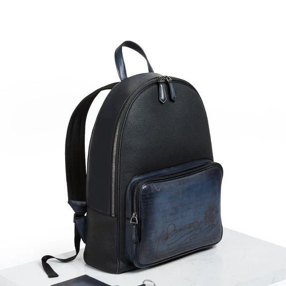 Handmade Genuine Cow Leather Men’s Backpack - Solid Business Bag for 15-Inch Laptops and iPads - Image 6