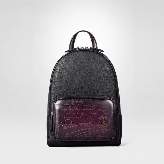 Handmade Genuine Cow Leather Men’s Backpack - Solid Business Bag for 15-Inch Laptops and iPads - Image 3