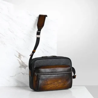 Saigon-Leather Custom Engraved Patina Men's Clutch B530