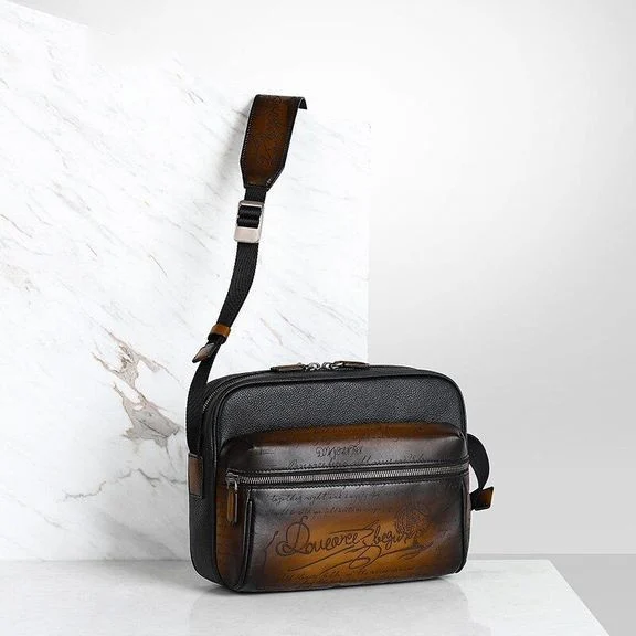 Saigon-Leather Custom Engraved Patina Men's Clutch B530