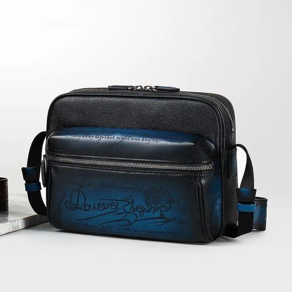 Saigon-Leather Custom Engraved Patina Men's Clutch B530 - Image 5