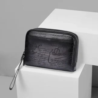 Saigon-Leather Custom Engraved Patina Men's Clutch HB531