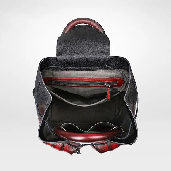 Men Backpacks Genuine Leather 15.6 Inch Daily Work Backpack Schoolbag Vintage Style back pack mochila escolar - Image 12