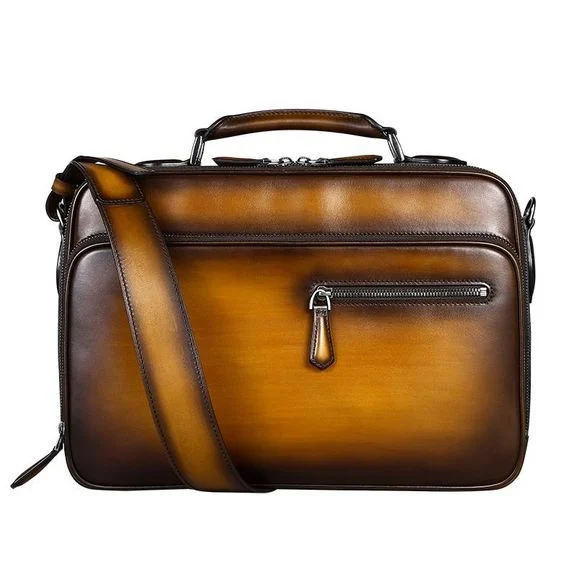 Saigon-Leather Handcrafted Patina Men's Clutch Product Description B527 - Image 3