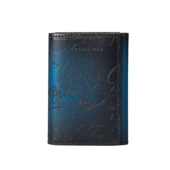 Saigon-Leather Handcrafted Patina Engraved Leather Wallet W722 - Image 6