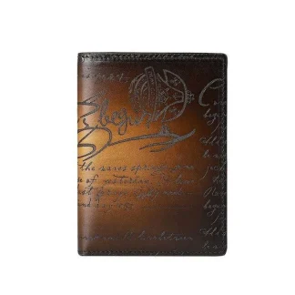 Handmade Patina Genuine Leather Passport Covers Holder Bank Card Holder