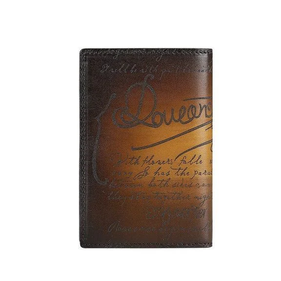 Handmade Patina Genuine Leather Passport Covers Holder Bank Card Holder - Image 2