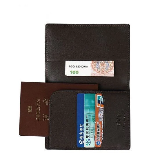 Handmade Patina Genuine Leather Passport Covers Holder Bank Card Holder - Image 9