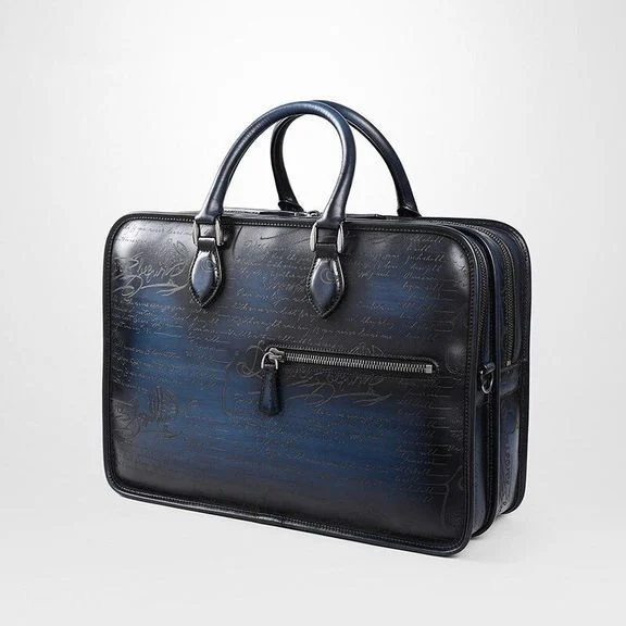 Saigon-Leather Executive Engraved Leather Briefcase B352 - Image 7