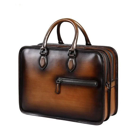Saigon-Leather Executive Engraved Leather Briefcase B352 - Image 4