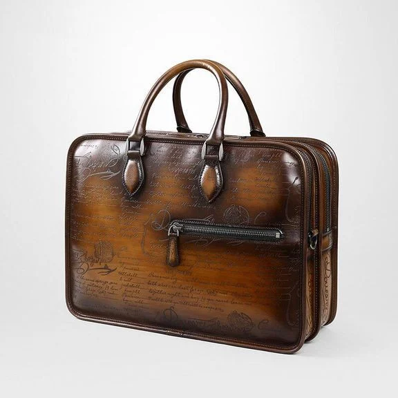 Saigon-Leather Executive Engraved Leather Briefcase B352 - Image 3