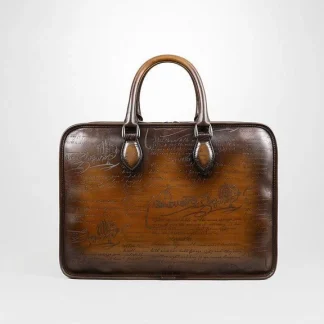 Saigon-Leather Executive Engraved Leather Briefcase B352