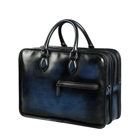 Saigon-Leather Executive Engraved Leather Briefcase B352 - Image 6