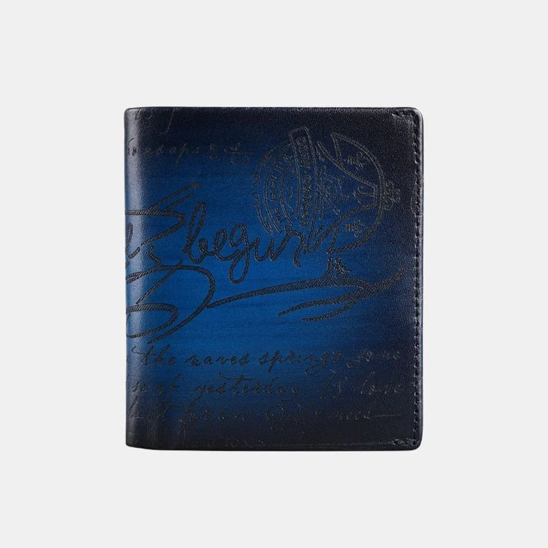 Saigon-Leather Handcrafted Patina Engraved Leather Wallet W721 - Image 6