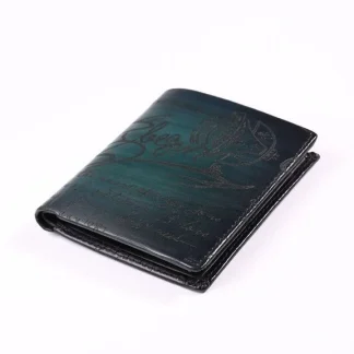 Saigon-Leather Handcrafted Patina Engraved Leather Wallet W721