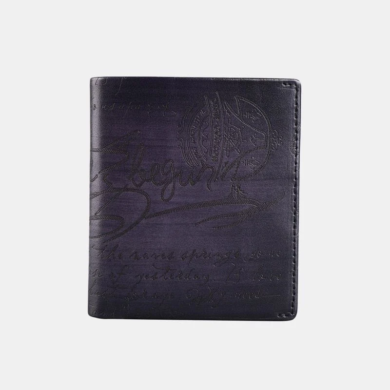 Saigon-Leather Handcrafted Patina Engraved Leather Wallet W721 - Image 7