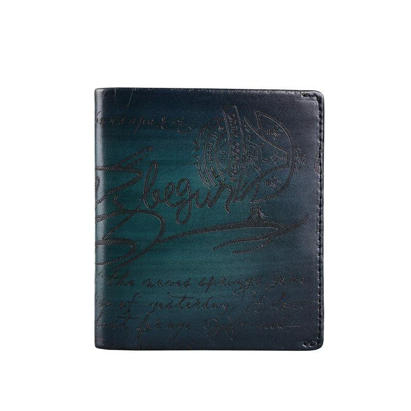 Saigon-Leather Handcrafted Patina Engraved Leather Wallet W721 - Image 2
