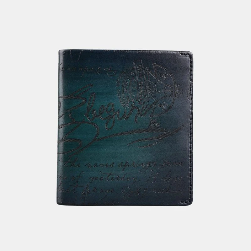 Saigon-Leather Handcrafted Patina Engraved Leather Wallet W721 - Image 5