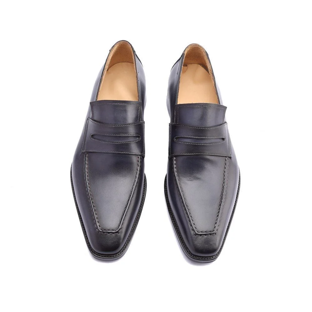 Men's Luxury Genuine Leather Loafers – Vintage Retro Dress Shoes for Formal Business, Parties, and Weddings - Image 5