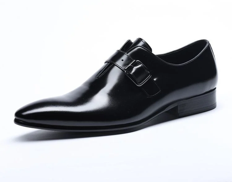 Sipriks Men Shoes Leather Summer Dark Brown Casual Leather Shoes Luxury Brand Wedding Single Monk Strap Sneakers Designers
