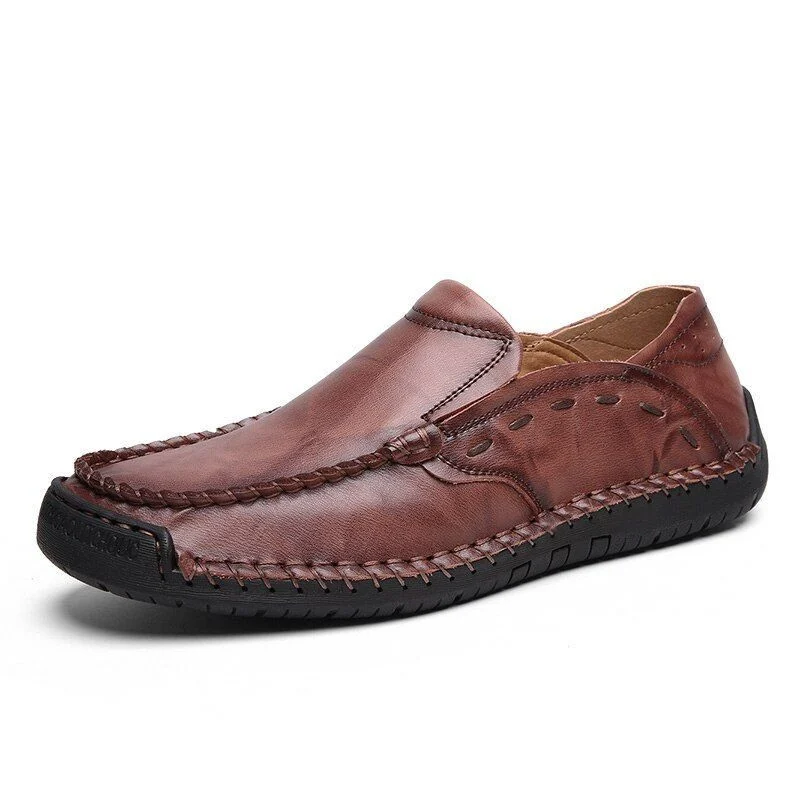 Men's Casual Genuine Leather Loafers - Luxury Brand Breathable Slip-On Driving Moccasins - Image 7