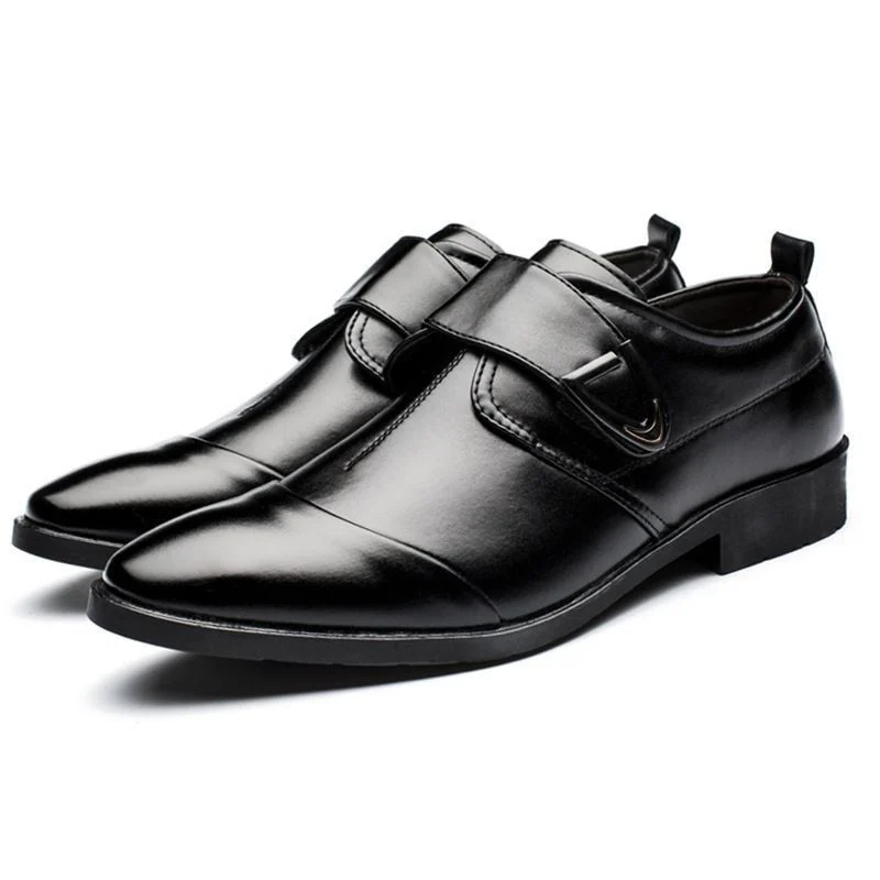 Men's Classic Leather Wingtip Oxfords – Italian-Style Carved Flat Dress Shoes, Casual and Formal, Plus Sizes Available - Image 2