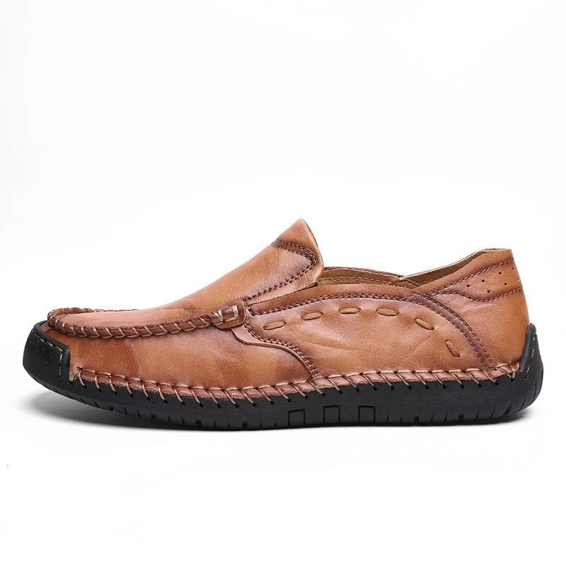 Men's Casual Genuine Leather Loafers - Luxury Brand Breathable Slip-On Driving Moccasins - Image 2