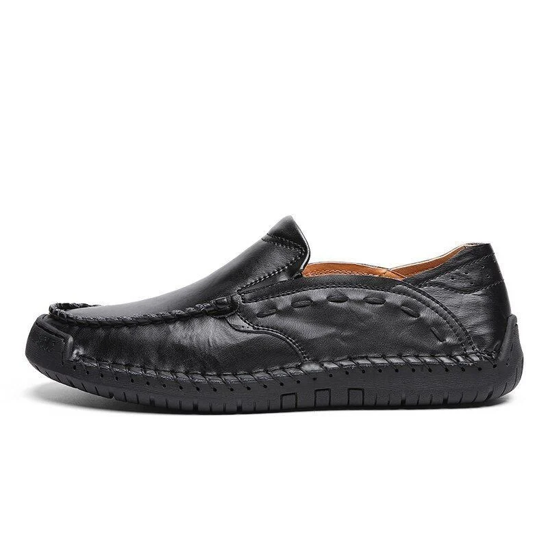 Men's Casual Genuine Leather Loafers - Luxury Brand Breathable Slip-On Driving Moccasins - Image 8