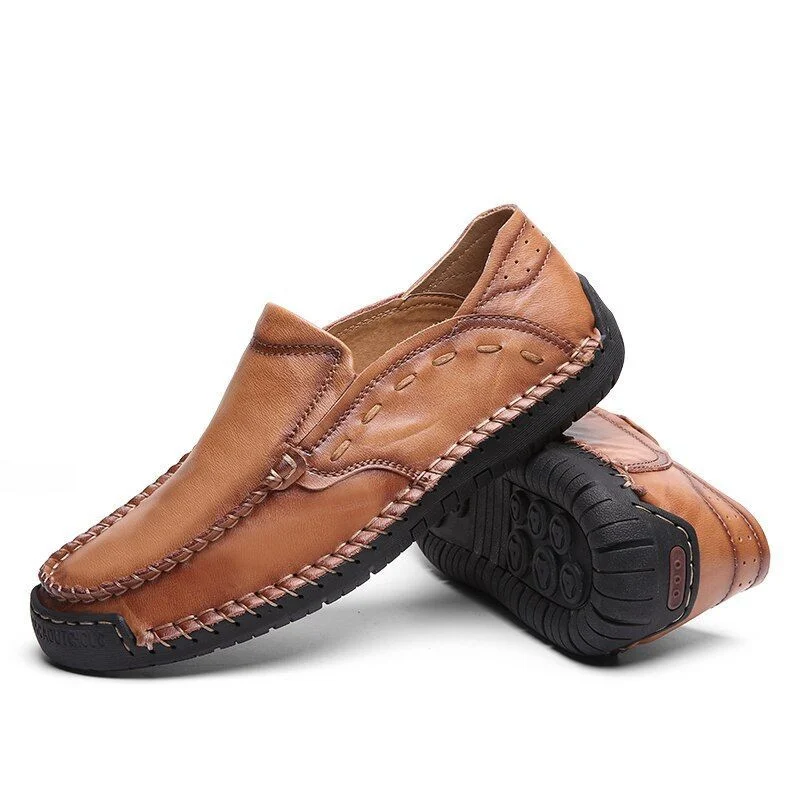 Men's Casual Genuine Leather Loafers - Luxury Brand Breathable Slip-On Driving Moccasins - Image 5