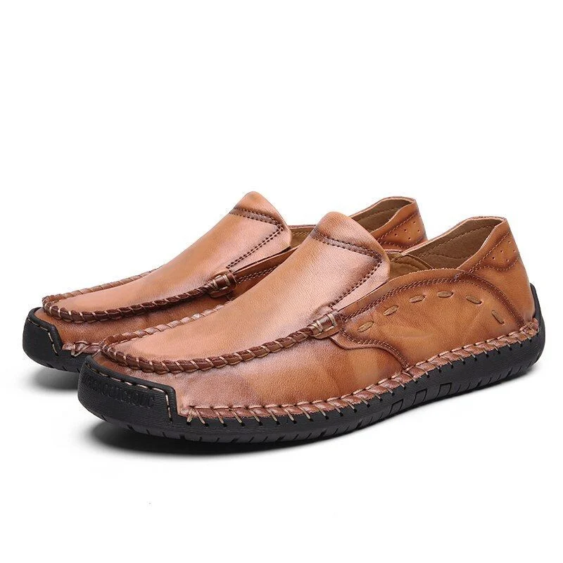Men's Casual Genuine Leather Loafers - Luxury Brand Breathable Slip-On Driving Moccasins - Image 4