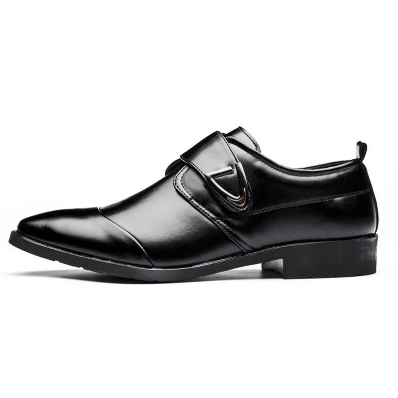 Men's Classic Leather Wingtip Oxfords – Italian-Style Carved Flat Dress Shoes, Casual and Formal, Plus Sizes Available - Image 5
