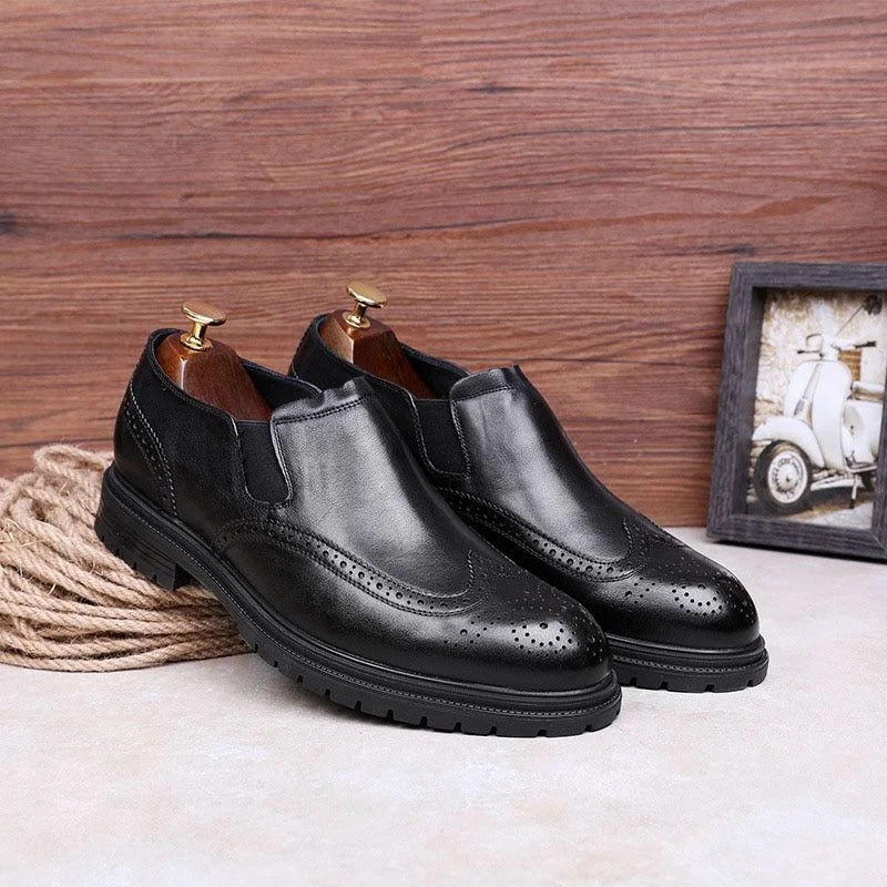Men's Genuine Leather Casual Oxfords – Fine Stitching, Non-slip Rubber Sole, and Wear-Resistant Design - Image 7