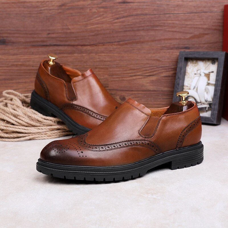Men's Genuine Leather Casual Oxfords – Fine Stitching, Non-slip Rubber Sole, and Wear-Resistant Design - Image 6