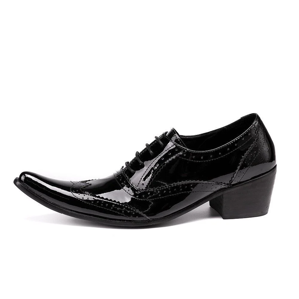 Christia Bella High Heel Dress Shoes - Rock Punk Fashion Genuine Leather Business Style Nightclub Shoes