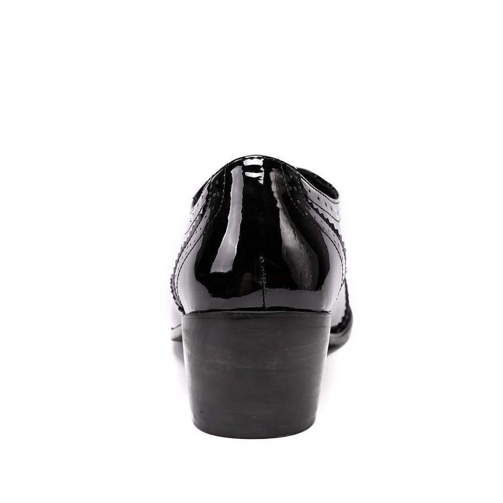 Christia Bella High Heel Dress Shoes - Rock Punk Fashion Genuine Leather Business Style Nightclub Shoes - Image 6