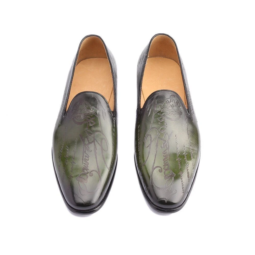 Men's Genuine Leather Loafer Shoes - Custom Luxury Vintage Retro Design for Office, Formal, Wedding & Casual Occasions - Image 5