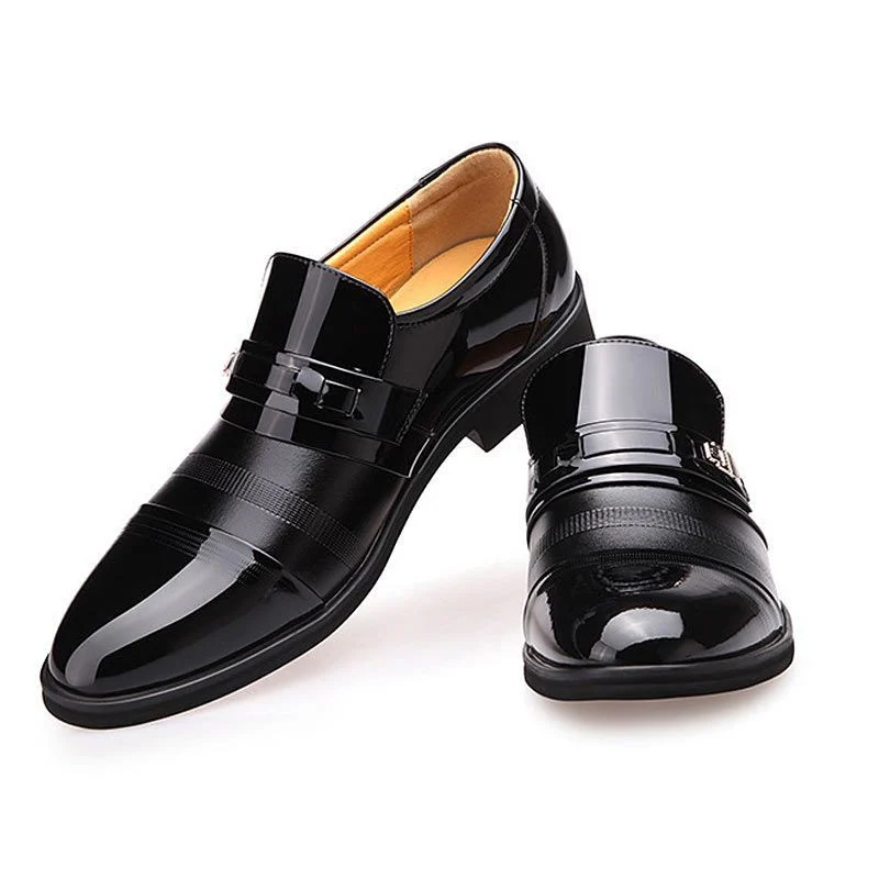 Classic Pointed Toe Oxford Flats - Formal Dress Shoes for Men in Black and Brown - Image 6