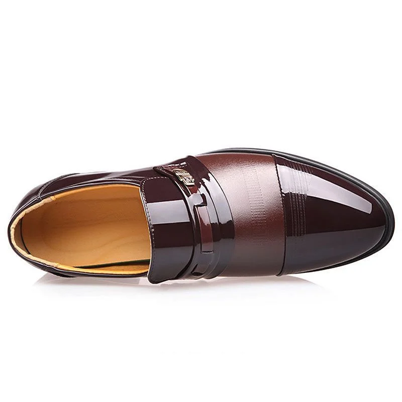 Classic Pointed Toe Oxford Flats - Formal Dress Shoes for Men in Black and Brown - Image 3