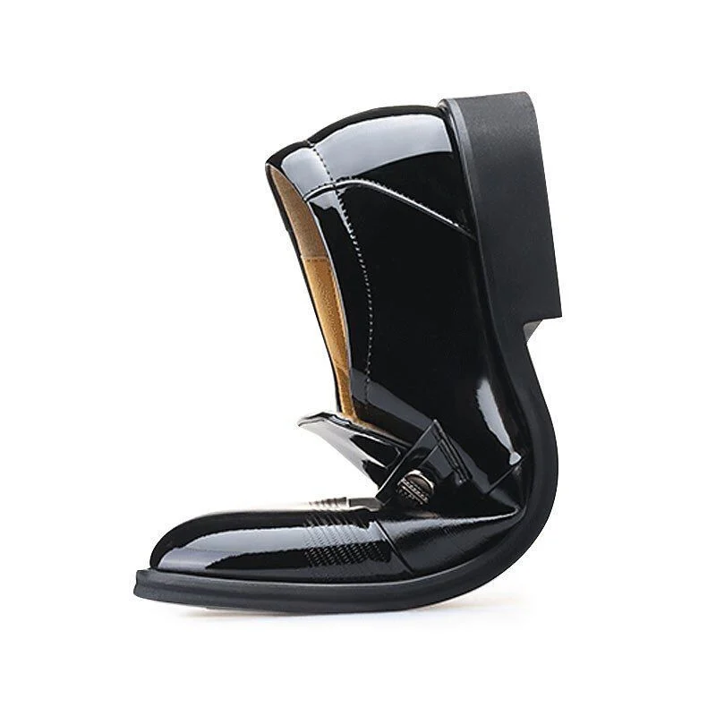 Classic Pointed Toe Oxford Flats - Formal Dress Shoes for Men in Black and Brown - Image 4