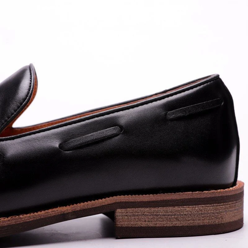 Men’s Street Fashion Genuine Leather Tassel Loafers - Formal Shoes for Party, Wedding, and Business Casual Wear - Image 4