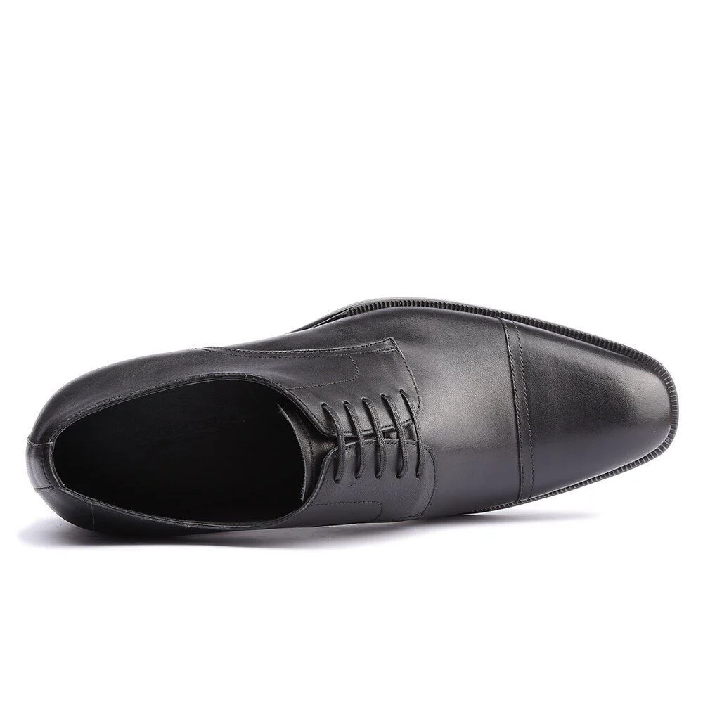 Luxury Handmade Genuine Leather Derby Shoes - Vintage Retro Dress Shoes for Men - Image 2