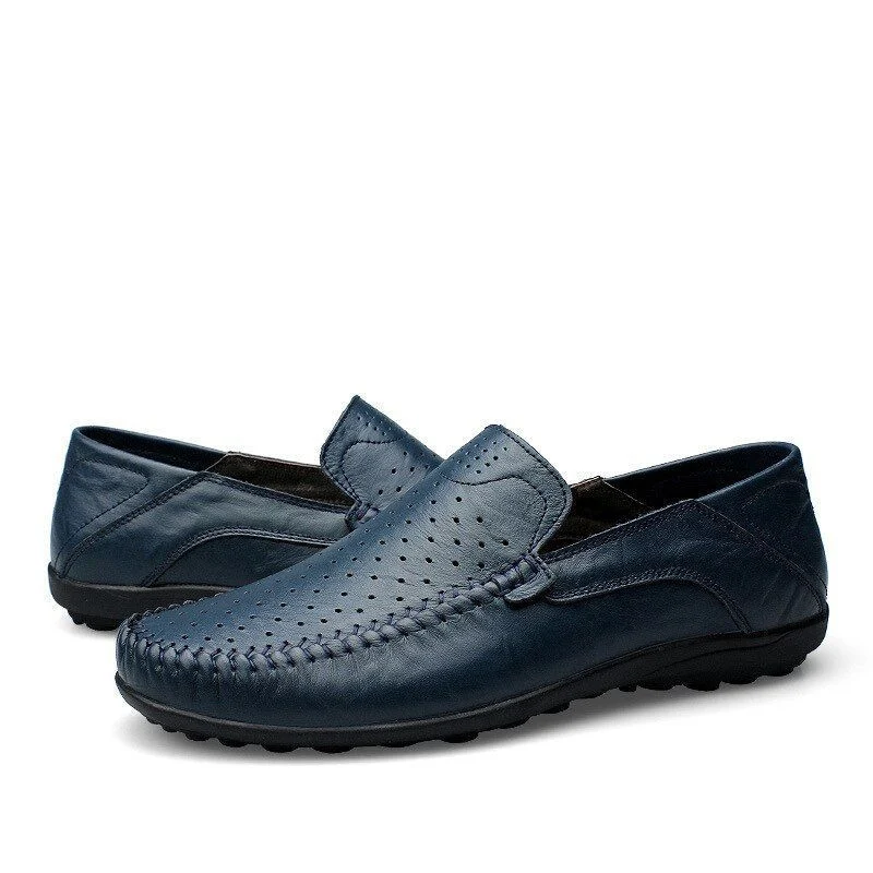 Merkmak Genuine Leather Fur-Lined Slip-On Shoes - Warm and Comfortable Men’s Casual Flats for Spring and Winter - Image 13