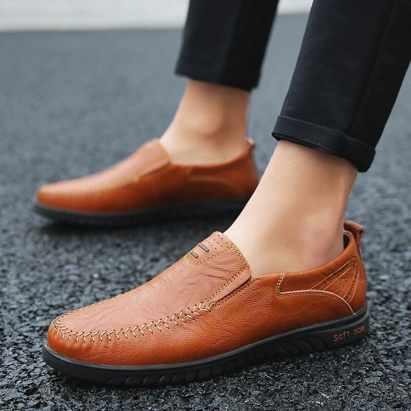 Italian Casual Genuine Leather Loafers - Luxury Breathable Slip-On Moccasins for Men - Image 5
